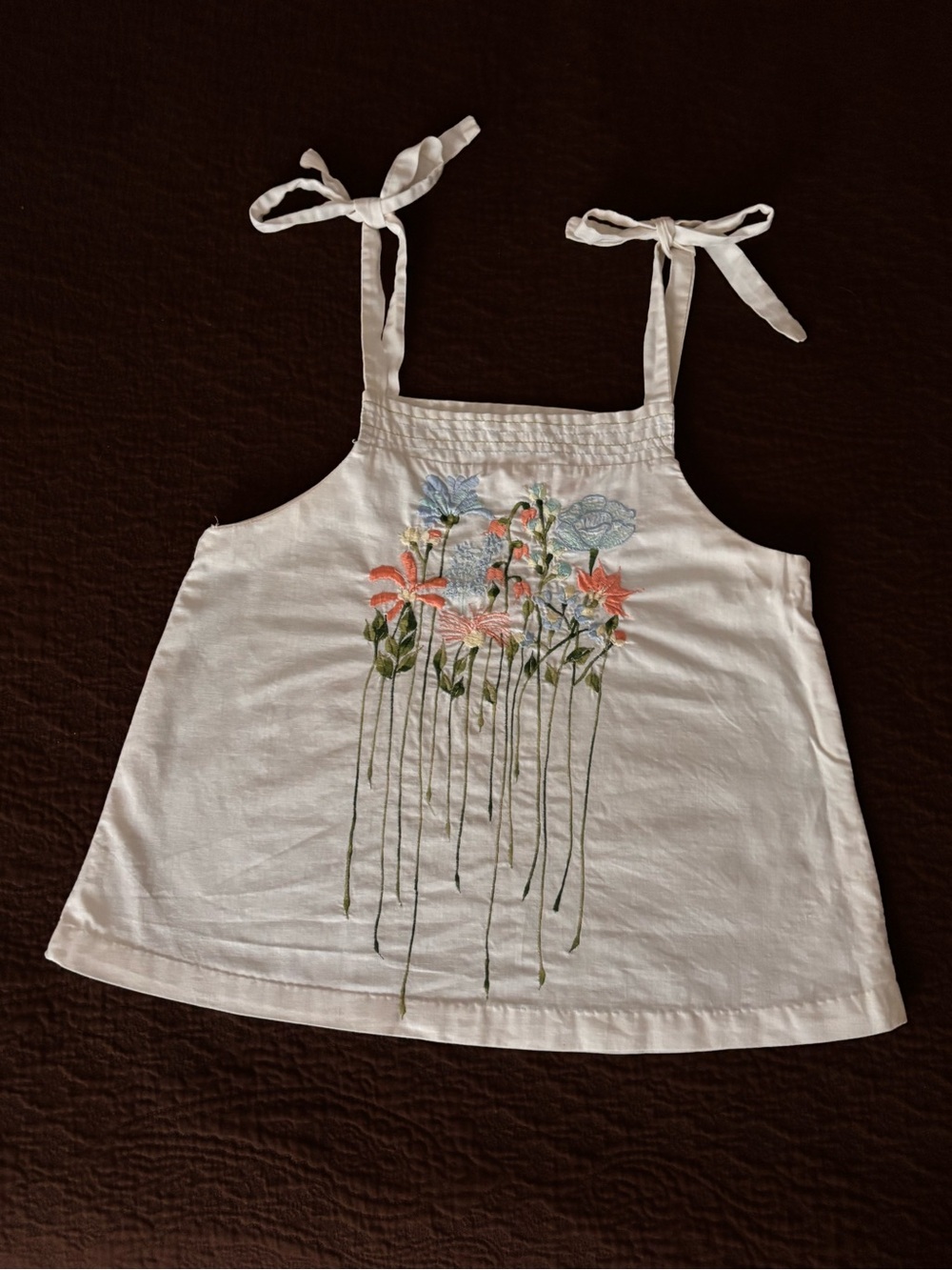 Vintage Embroidered Flowered Top